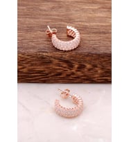 Tamtur Rose Gümüş Küpe 2544