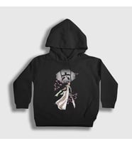 Presmono Unisex Çocuk Siyah Byakuya Anime Bleach Kapüşonlu Sweatshirt 127248tt