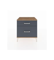 Hyperion Komodin 2 Çekmeceli 60x44x64 Çam-Antrasit