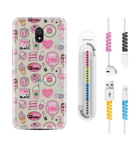 Xiaomi Redmi 8A 8 Pro 9C 9T 10C 11T Pro Kılıf Kablo Koruma Spiral Silikon Donut Flamingo 1415