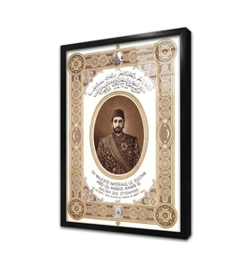 2 Abdülhamid Han Çerçeveli Cam Tablo