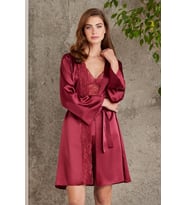 Pierre Cardin 4lü Gecelik Çeyiz Takım Bordo