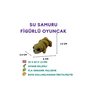 Su Samuru Figür - 3D Doğa Temalı Mini Hayvan