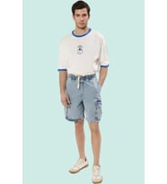 Erkek Denim Kot Şort Relaxed Kalıp Geniş Paça Pamuklu Yaz Aylarının Vazgeçilmezi Günlük Kullanım