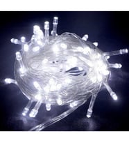 10 M 100 Led Boncuk Lamba Beyaz Işık Şeffaf Kablo MZ-18-11