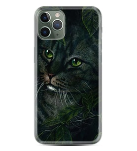 Apple iPhone 11 12 13 14 Pro Max Kılıf Desemli Silikon Flowers Cat 1345