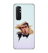 Xiaomi Mi Note 10 Lite Uyumlu Tony Montana Scarface Desenli Şeffaf Telefon Kılıfı