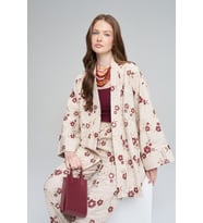 Kadın Etnik Çiçek Nakışlı Ve Payet İşlemeli Kimono