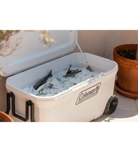 Coleman Xtreme Wheeled 100 QT Tekerlekli Soğutucu Marine Buzluk 94.6 Lt MZ (Beyaz)