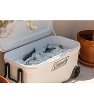 Coleman Xtreme Wheeled 100 QT Tekerlekli Soğutucu Marine Buzluk 94.6 Lt MZ (Beyaz)