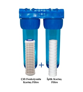Kir Pislik ve Tortu Önleyici Su Arıtma Filtre 10" inç (Siyah - Beyaz)