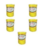 Favori İp 5000 Denye -0.8 Mm- Ambalaj ve Paket İpi Naylon Burgulu Örgü Çamaşır İpi - Sarı - 5 Adet