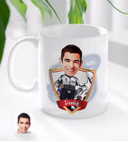 BK Gift Kişiye Özel İsimli Erkek Yunus Polisi Karikatürlü Beyaz Kupa Bardak-1