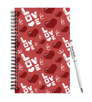 Sevgililer Gününe Özel  Ahşap Defter Kalem Hediye Seti
