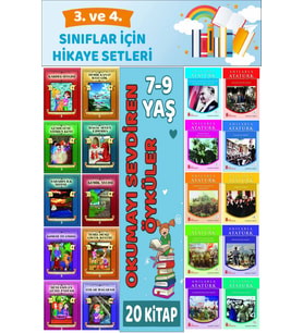 3.ve 4.Sınıflar İçin Okuma Alışkanlığı Kazandıran Mükemmel 20 li  Hikaye Seti 3