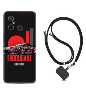 Xiaomi Redmi 12C Kılıf Silikon Boyun Askılı İpli Desenli Silikon Hooligan 1636
