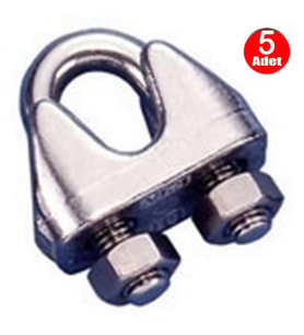 Aletçantam Klemens Çelik Halat Klemensi (5 li paket) 3 mm