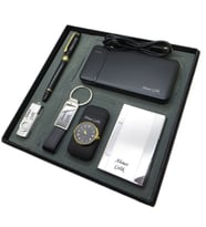 Signator® Cogito  Kişiye Özel Set - Saatli Çakmak + 32 Gb. Usb Bellek + 10000 mAh Powerbank  + Roller Kalem + Anahtarlık + Kartvizitlik  İsme Özel Hediyelik Set (Karışık)
