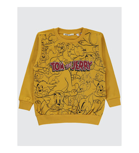 Tom And Jerry Erkek Çocuk Sweatshirt 2-5 Yaş Hardal