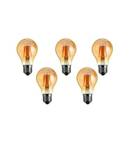 6W Rustik Ampul 2700K (Amber Işık) A60 - 5 ADET (Sarı)