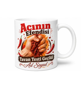 Çiğköfteciye Hediye Tavan Testi Acı Lezzet Yoğurma Kupa Bardak Özel Tasarım