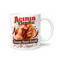 Çiğköfteciye Hediye Tavan Testi Acı Lezzet Yoğurma Kupa Bardak Özel Tasarım