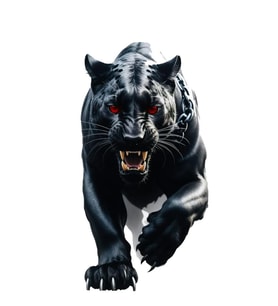 Vahşi Kara Panter Sticker Araba, Motorsiklet, AraçEtiket Cam Sticker 19CM