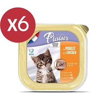 Plaisir Pate Kitten Tavuklu ve Sütlü Yavru Kedi Konservesi 6X100 gr