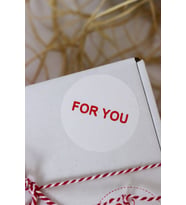 For You Yazılı Beyaz 50 Mm Yuvarlak Yapışkanlı Sticker Etiket 100 Adet