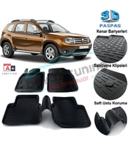 Dacia Duster Havuzlu 3D Paspas Niken Siyah 2010-2017