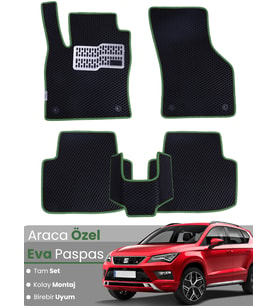 SEAT ATECA (2016-2020) Uyumlu EVA Paspas Tam Set–Oto Paspas,Araca Özel,Kolay Montaj