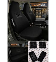 Dacia (Yeni) Logolu Oto Koltuk Kılıfı Ön Arka Set – Penye Universal Koltuk Koruyucu Servis Kılıfı