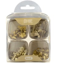 Cubbie Premium 4'lü Kutu Ataş Raptiye Seti, Gold
