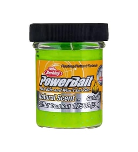 Berkley PowerBait Doğal Kokulu Glitter (Simli) Alabalık Hamuru - Chartreuse