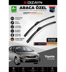 Toyota Corolla Ön Cam Silecek Seti 2006-2012 Premium Araca Özel 65-35 Cm A+ Kalite