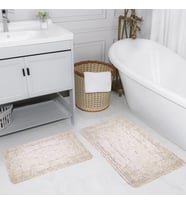 Rovigo Home Dijital Baskılı 2'li Banyo paspas Takımı RVG5092 (Bej)