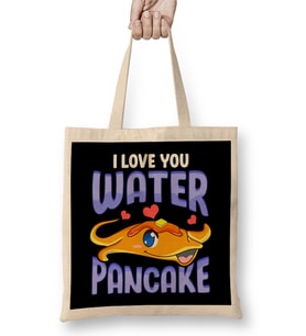 Cute & Funny I Love You Water Pancake Stingray Pun Bez Çanta Uzun Saplı