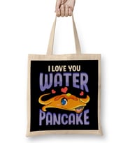 Cute & Funny I Love You Water Pancake Stingray Pun Bez Çanta Uzun Saplı