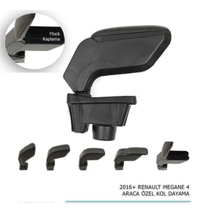 Renault Megane Uyumlu 4 Araca Özel Kol Dayama Siyah 2016+ Parça