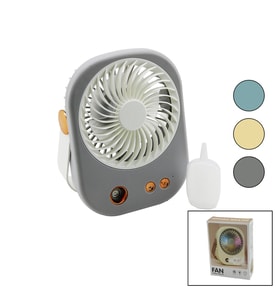 SU SPREYLİ USB MİNİ FAN 15.5X12CM MASA ÜSTÜ USB ŞARJLI 2İN1 KULP=TAŞIMA - DURUŞ 3 KADEME HIZ BJJ-566