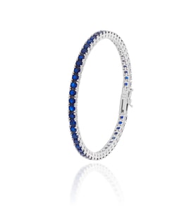 Su Yolu Model Safir Taşlı Gümüş Bileklik 201021252