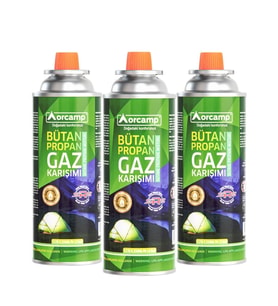 Orcamp 3lüi 227 Gram Valfli Gaz Ocak Kartuşu