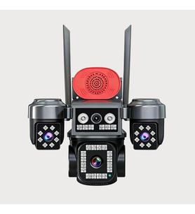 Vıva SIM-840W Wifi 4 Kameralı Hieasy 12MP Akıllı Güvenlik Kamerası Aı Hareket Takipli Ptz