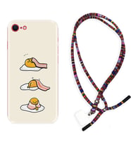 Apple iPhone 5 6 7 8 Plus Se XR Kılıf Boyun Asklı Rasta Silikon Sweety Egg 1322