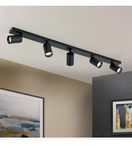 mylights 120cm     ampullü led avize gün ışıgı ampullu led spot led avize (Siyah)