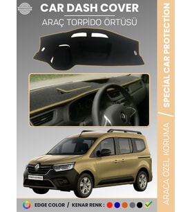 RENAULT KANGOO EXPRESS (2021-2024) Torpido Örtüsü Ön Göğüs Koruma Torpido Koruma Araca Özel Tam Uyum