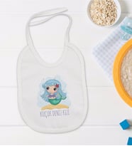 BK Kids Küçük Deniz Kızı Tasarımlı Bebek Mama Önlüğü - Model 1
