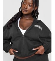 Oner Active Oversized Zip Hoodie - Antrasit (Vintage Logo)
