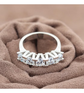 Swarovskı V Model Gümüş Beştaş