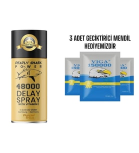 1 KUTU DELAY 48000 GECİKTİRİCİ SPREY + 3 ADET VİGA 150000 GECİKTİRİCİ MENDİL HEDİYELİ -%100 ORJİNAL